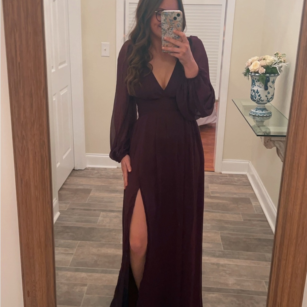 Elegant Plum Maxi Dress
